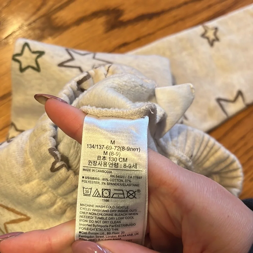 Gap Girl’s Grey Star Joggers Size M